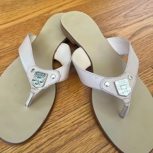 Vince Camuto, neutral colored, flip flops. Size 9.  In excellent condition!